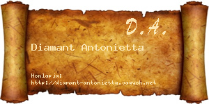 Diamant Antonietta névjegykártya
